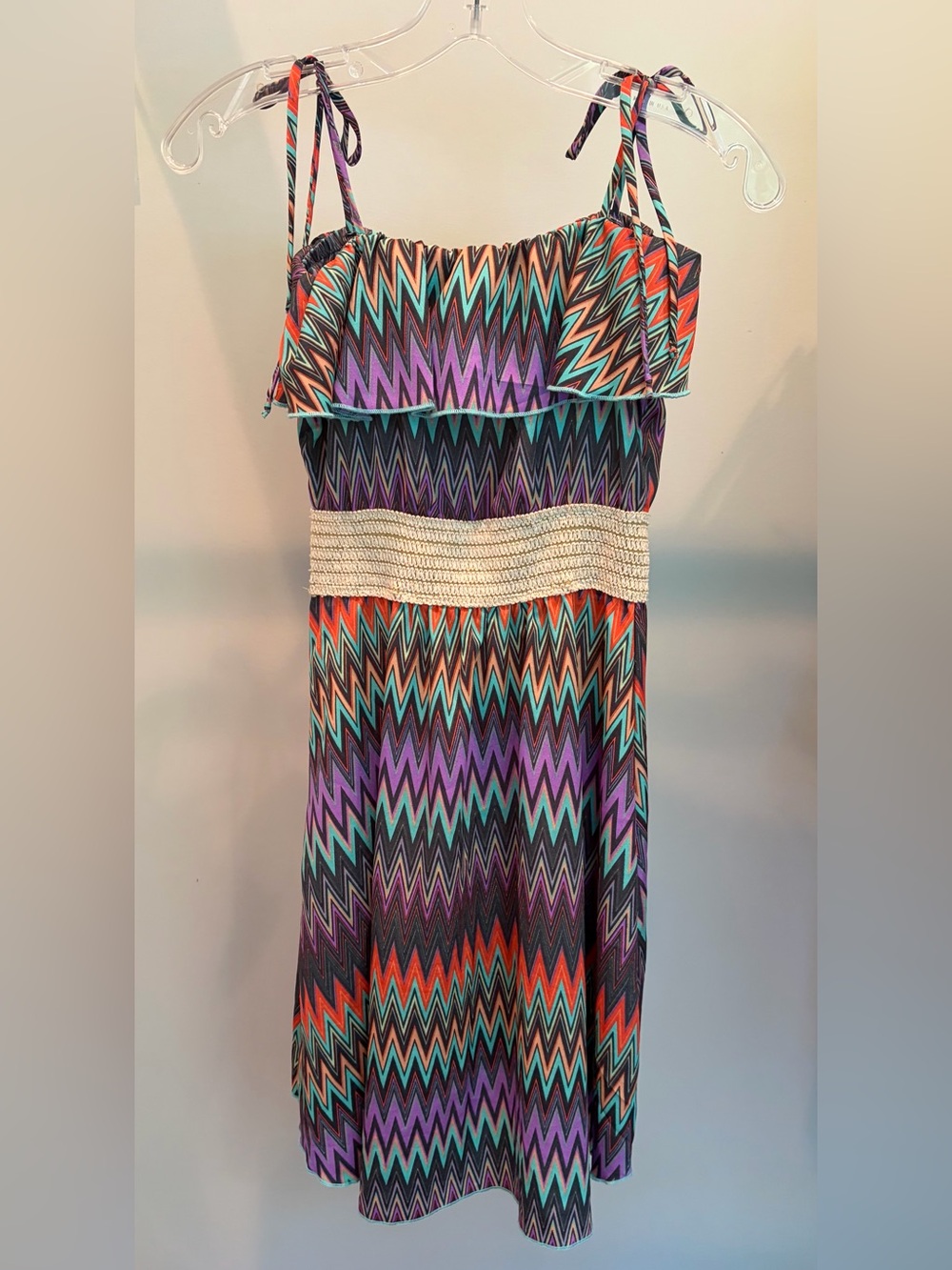 Vintage Havana Girls Multicolor Chevron Dress